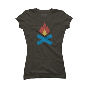 Junior's Design By Humans Campfire By elcorette T-Shirt - 1 of 3