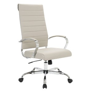 LeisureMod Benmar Modern High Back Leather Office Chair - 1 of 4