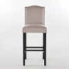TOAOTBNBOB Upholstered Barstools Set of 2, Modern Bar Chair with Backrests, Kitchen Island Bar Stools with Wood Legs - 4 of 4