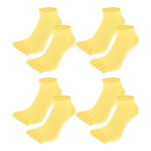 Unique Bargains Sticky Five Finger Socks 4 Pair - 1 of 4