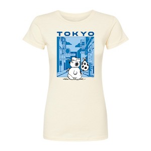 Women's - Peanuts - Olaf Tokyo Street Fitted Graphic T-Shirt - 1 of 4