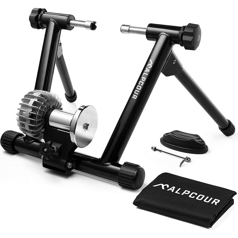 Alpcour Indoor Fluid Bike Trainer Stand - Portable, Stainless Steel, Dual-Lock System, 1 of 7