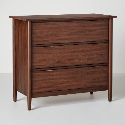 3-Drawer Wood Dresser Brown - Hearth & Hand™ with Magnolia