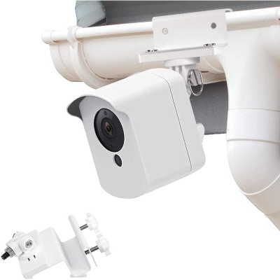 Wasserstein Gutter Mount and Outdoor Case Compatible with Wyze Cam (White)