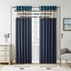PAGED 84"x50" Floral Embroidered Curtain Panel,Blackout Curtains for Bedroom,Window Curtains with Rod Pocket and Back Tab for Living Room - 2 of 4