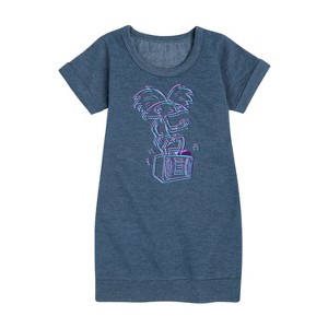 Girls' - Hey Arnold! - 3D Arnold Graphic Short Sleeve Fleece Dress - 1 of 4