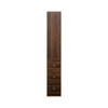 Yinvani 70.87" H Modern Wooden Tall Bookshelf Bookcase, Display Storage Cabinet with 4-Tier Shelf, 3 Side Drawers - 3 of 4