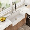 33-inch Fireclay Farmhouse Apron Kitchen Sink with LED Function Kitchen Faucet Combo - 3 of 3