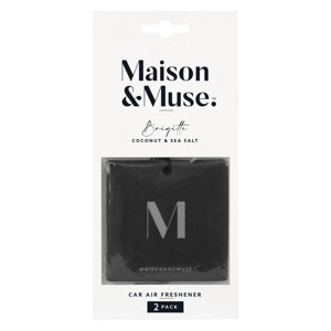 Maison&Muse 2pk Car Air Fresheners Coconut and Sea Salt - 1 of 4