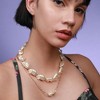 SOHI Women's Pearl White Illuminated Tranquility Necklace - 4 of 4