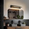 Rennnsan Zephra 23" W Hardwired Rotatable Liner Modern LED Dimmable Wall Sconce Picture Light in Black - 4 of 4
