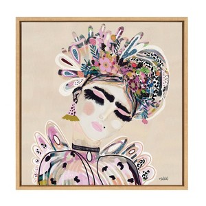 Kate & Laurel All Things Decor 22"x22" Sylvie LuLu Framed Canvas: Inkheart Design, Sawtooth Back - 1 of 4