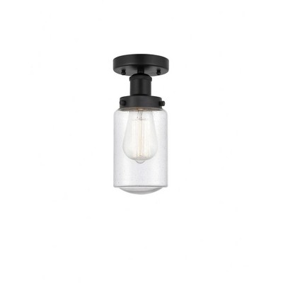 Dover - 1 Light Semi-Flush Mount In Industrial Style-8.25 Inches Tall and 6.5 Inches Wide