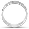 Pompeii3 Satin 8mm Mens Comfort Fit Wedding Band 10K White Gold - 3 of 4