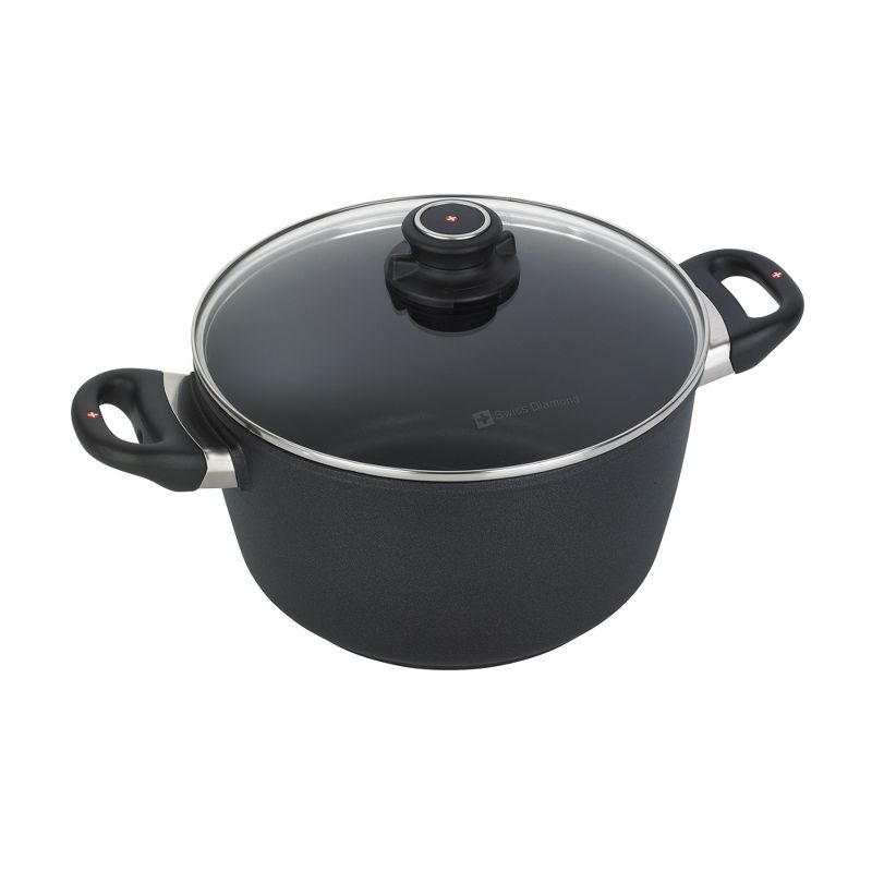 Swiss Diamond XD Induction Stock Pot with Tempered Glass Lid, 1 of 3