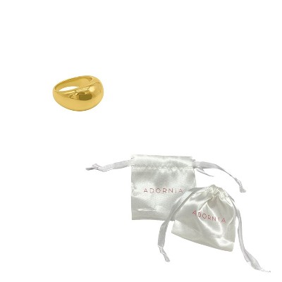 Adornia Tarnish Resistant 14k Gold Plated Dome Ring - image 3