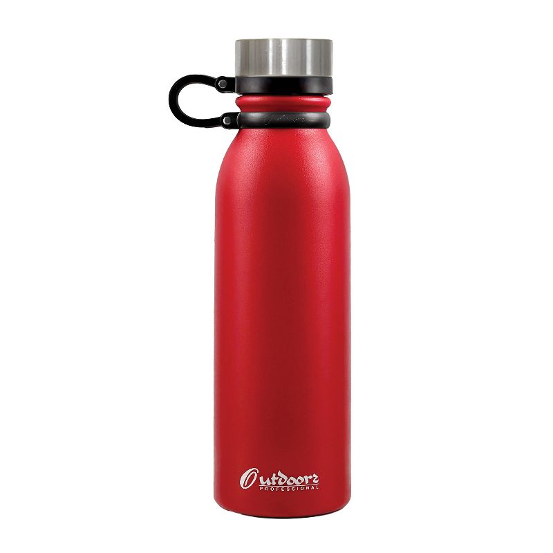 Outdoors Professional 20-Oz. Stainless Steel Double-Walled Vacuum-Insulated Travel Bottle with Leakproof Screw Cap, 1 of 9