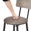 DSVIMOY Counter and Bar Stool Set with 4 PU Soft Seat Stools with Backrest for Kitchen and Dining, Gray, 50.79"*27.36"*6.1" - 4 of 4