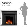 ZAFRO 43 Inch Electric Fireplace with Mantel Wooden Surround Firebox TV Stand,FreeStanding Electric Fireplace Heater Entertainment Center - 2 of 4