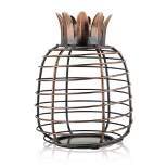 Juicy Pineapple Cork Holder by True | Wine Décor for Kitchen | Barrel Cork Cage Display Collector | Decorative Vino Cork Storage Box Container Gift