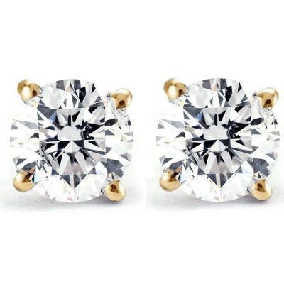 Pompeii3 3/4ct Diamond Studs 14K Yellow Gold