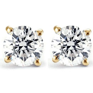 Pompeii3 3/4ct Diamond Studs 14K Yellow Gold - 1 of 4