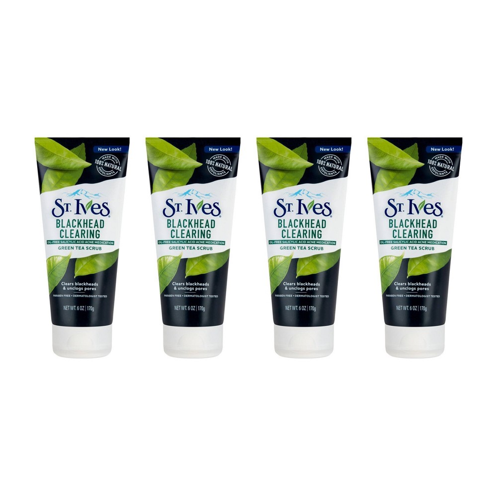 UPC 077043704172 product image for St. Ives Blackhead Clearing Face Scrub - Green Tea and Bamboo - 4pk/6oz each | upcitemdb.com