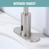 WOWOW 6.3 in. x 2.5 in. x 0.3 in. Stainless Steel Bathroom Sink Faucet Hole Cover Deck Plate Escutcheon in Brushed Nickel - 3 of 4
