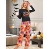INSPIRE CHIC Halloween Family Pajama Sets Matching Pumpkin Print Long Sleeve Top with Pants Lounge Set - 3 of 4