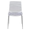 LeisureMod Astor Acrylic Dining Chair with Water Ripple Design and Metal Legs - image 3 of 4