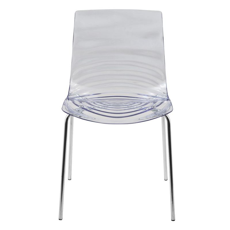 LeisureMod Astor Modern Acrylic Dining Chair With Metal Legs, 3 of 9