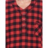 Ashford & Brooks Mens Flannel Plaid Long Sleep Shirt Henley Nightshirt - 4 of 4