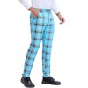 INSPIRE CHIC Men's Casual Flat Front Plaid Patterned Pants - 2 of 4