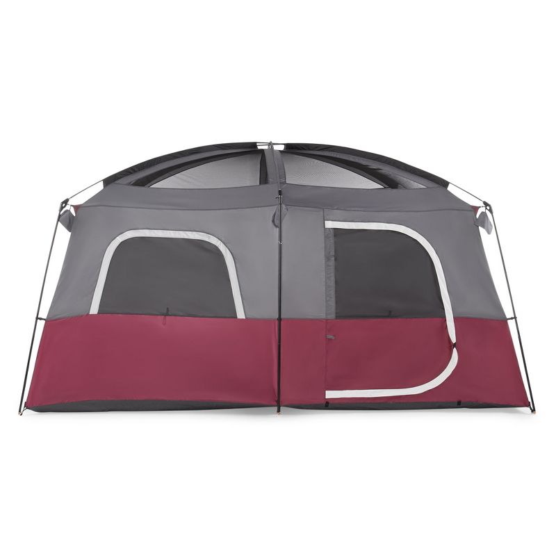 CORE 14'x10' 10 Person Cabin Tent with 2 Rooms and Rainfly - Red, 4 of 7
