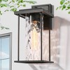 LNC 13.4" Cage Farmhouse Iron Outdoor Wall Light Matte Black - 4 of 4