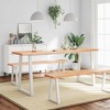 vidaXL Table Top Light Brown 70.9"x19.7"x(0.8"-1.6") Treated Solid Wood Live Edge - 3 of 4