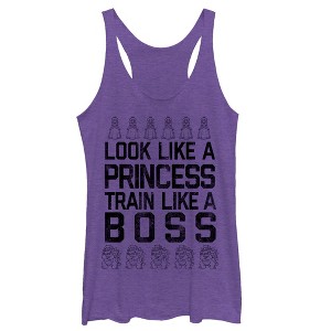 Women's Nintendo Princess Peach Train Like Boss Racerback Tank Top - 1 of 3