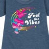 - Trolls - Feel The Vibes Poppy Graphic Short Sleeve Fleece Dress - 2 of 4