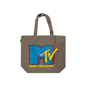 MTV Logo Brown Canvas Bag