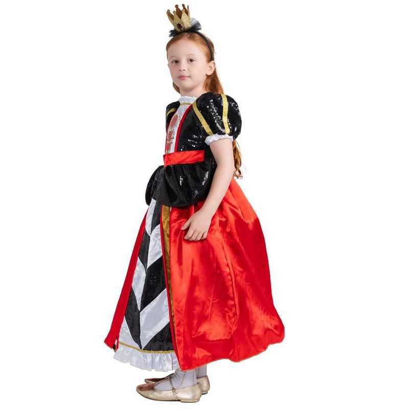 Dress Up America Queen of Hearts Costume for Girls, 2 of 4