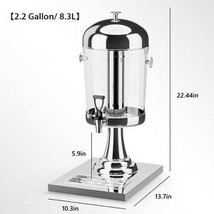 ROVSUN 2.2 Gallon/ 8.3L Beverage Dispenser,Drink Dispenser Water Juice Dispenser Stainless Steel for Party - 1 of 4