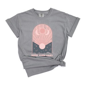 Simply Sage Market Women's Shine Your Light Vintage Short Sleeve Garment Dyed Tee - 1 of 2