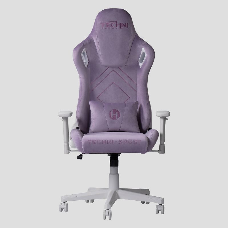 Velvet Memory Foam Gaming Chair Purple - Techni Sport, 3 of 8