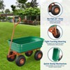 4 Cu. Ft. Poly Dump Cart - Heavy Duty 600 LBS Garden Cart, 10" No-Flat Tires & 180° Handle, Rust-Proof, for Yard, Landscaping, Gardening - 4 of 4