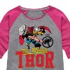 Girls' - Marvel - Thor Collegiate Shirt Tail Raglan Graphic T-shirt - 2 of 3