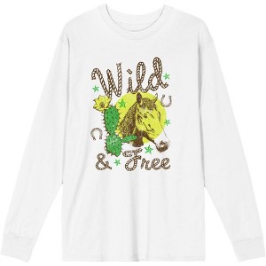 Wild and Free Western Icons Adult Crew Neck Long Sleeve Tee - 1 of 3