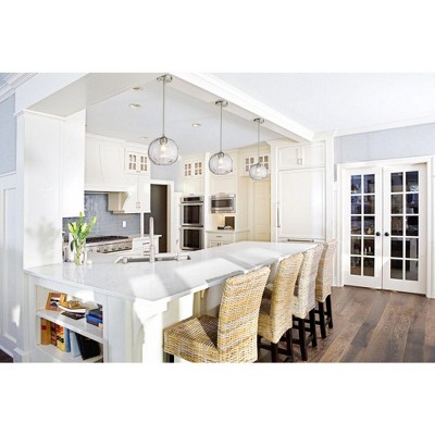 Chloe 10" Clear Glass Pendant Light with Brushed Nickel Finish