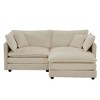 NicBex Couches for Living Room Modern L Shape Sectional Sofa Couch with Ottoman Chenille Upholstered 2 Seater Sleeper Sofa for Bedroom, Beige - 4 of 4