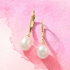 Ross-Simons 8-8.5mm Cultured Pearl Oval Drop Earrings in 14kt Yellow Gold - 3 of 4
