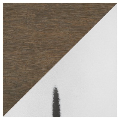 Oregon Contemporary 42'' Brown and White Industrial Dining Bench